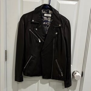 Wilsons Leather Black and Silver Jacket